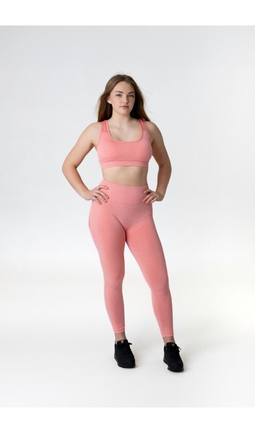 KOMPLET PAJKICE SCRUNCH ROZA +PODLOŽENI TOP