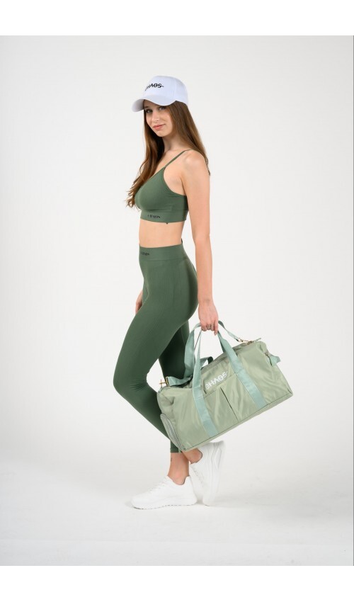 KOMPLET PAJKICE SOFT TOUCH  SCRUNCH ZELEN IN PODLOZENI TOP