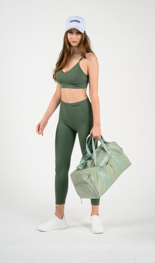 KOMPLET PAJKICE SOFT TOUCH  SCRUNCH ZELEN IN PODLOZENI TOP